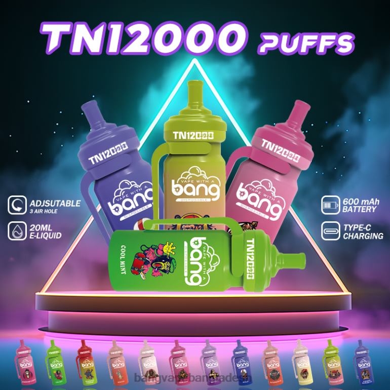 Vape Gang vape - Bang Vape TN12000 জাল কুণ্ডলী সঙ্গে পড নিষ্পত্তিযোগ্য PT62P5