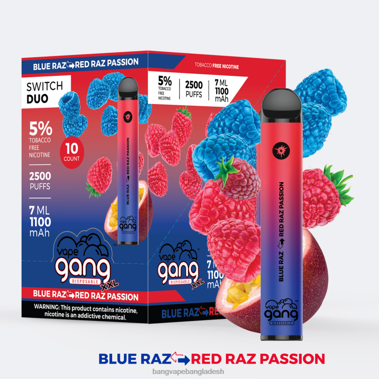 Bang disposable vape review - Vape Gang Switch Duo 2টি স্বাদ (10টির বাক্স) তরমুজ lush - বুদ্বুদ গাম PT62P49
