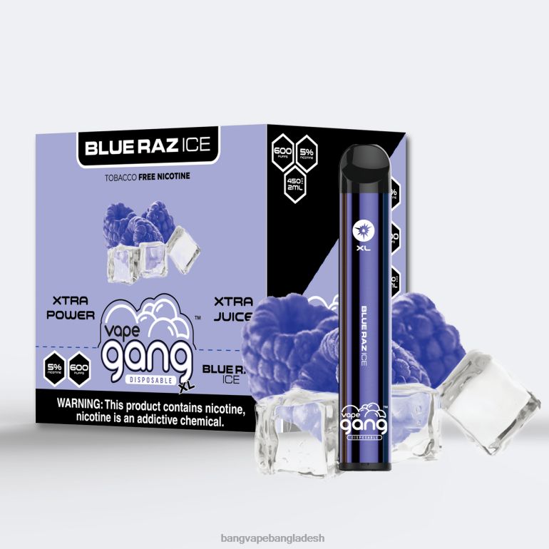 Bang disposable vape review - Vape Gang XL নিষ্পত্তিযোগ্য vapes 600 puffs (10 এর বাক্স) নীল রাজ বরফ PT62P61