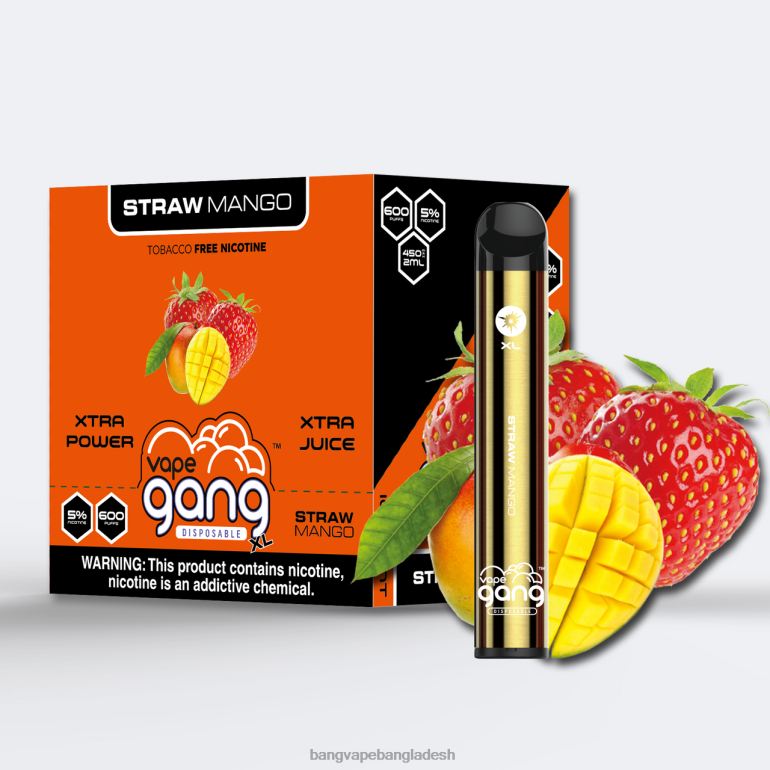 Vape Gang Bangladesh - Vape Gang XL নিষ্পত্তিযোগ্য vapes 600 puffs (10 এর বাক্স) খড় আম PT62P66
