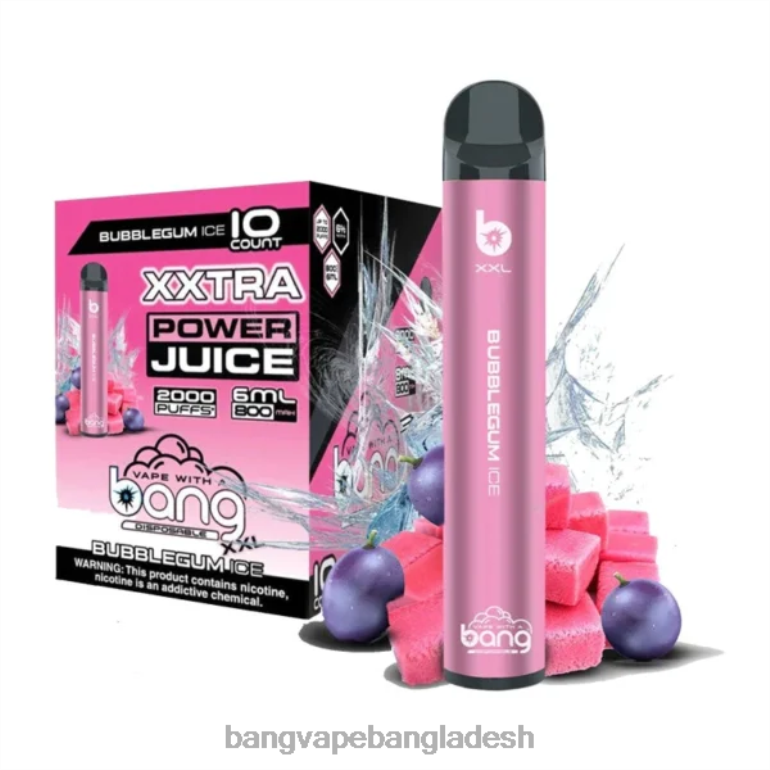Vape Gang vape - Bang Vape XXL 2000 পাফ বাবলগাম বরফ PT62P15